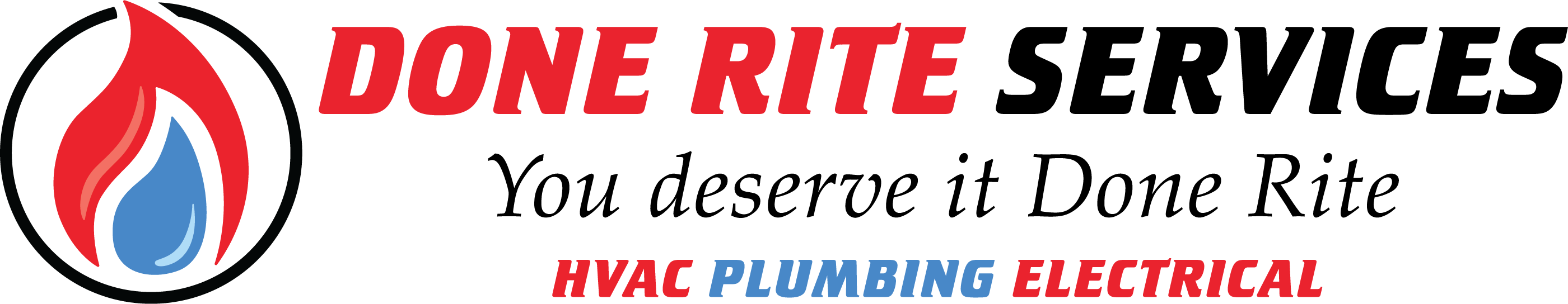 Done Rite Services HVAC Plumbing & Electrical Logo